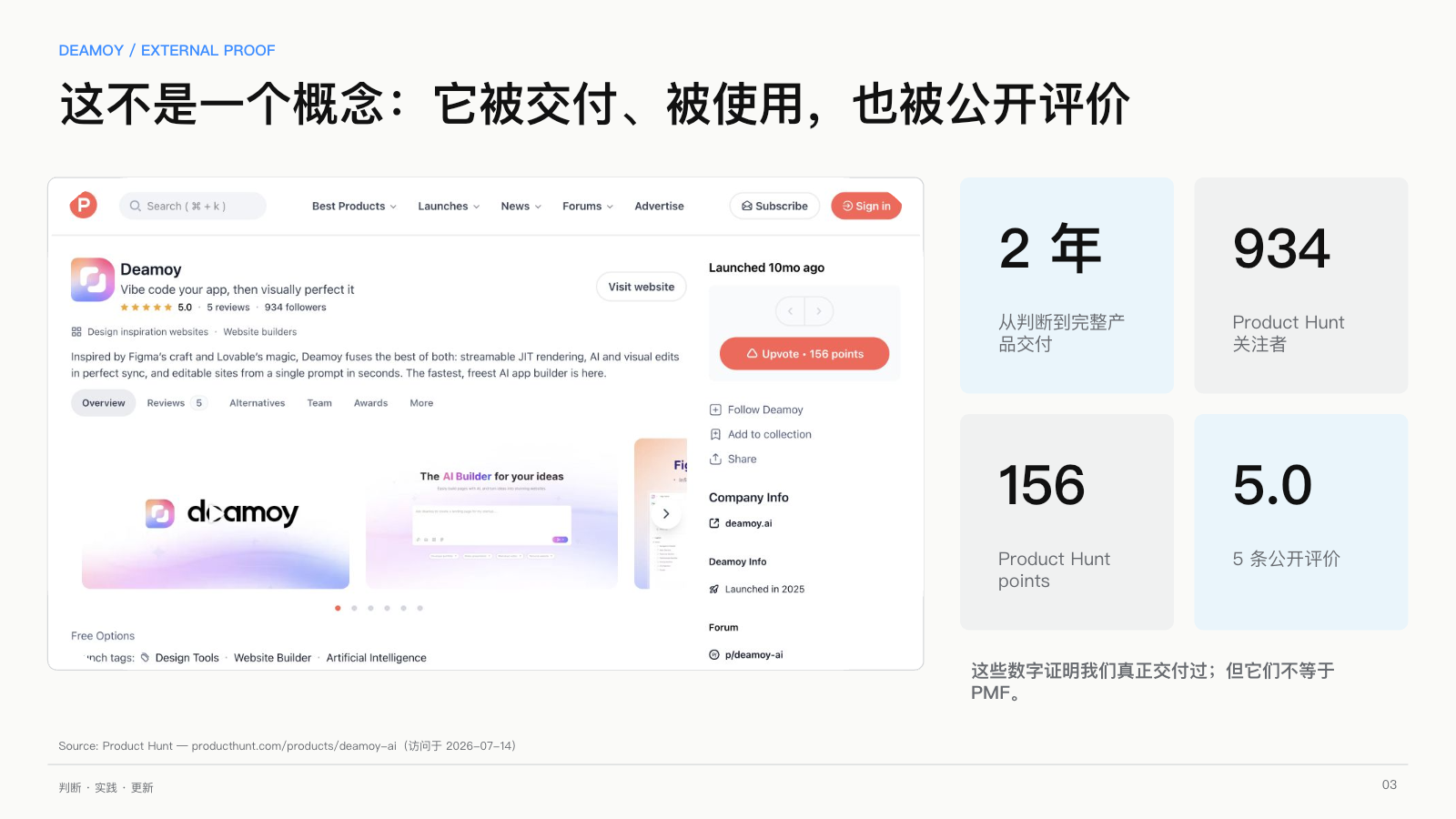 第 3 页：它被交付、被使用，也被公开评价